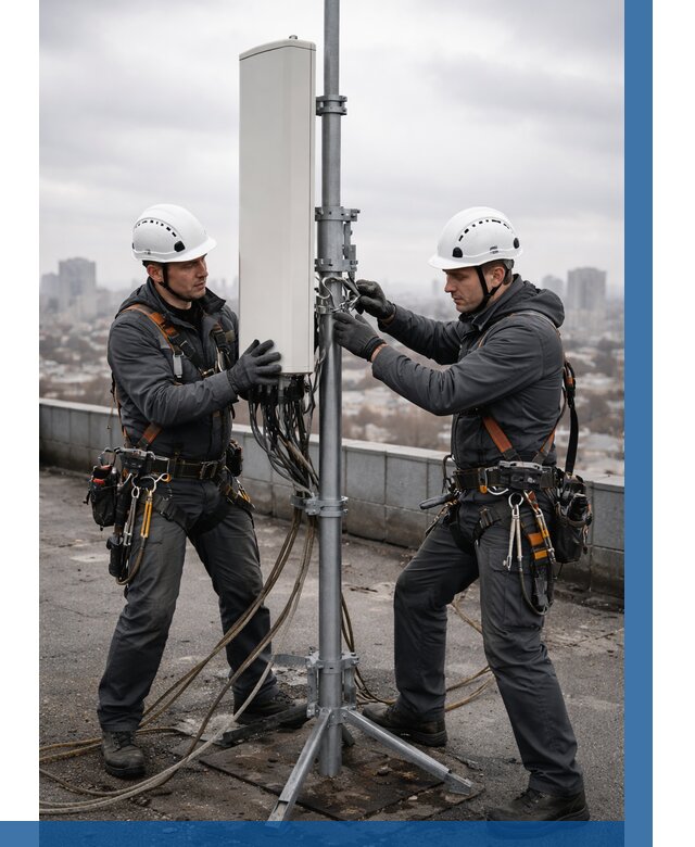 Монтаж антенн связи на крыше в Курганинске от 8841 р. | ВЫСОТНИК-Кгн