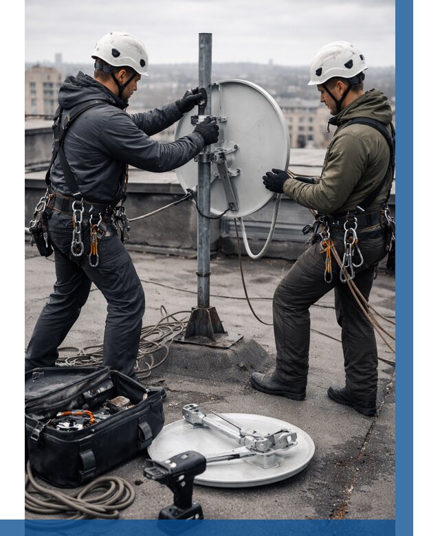 Демонтаж антенн на крыше в Курганинске от 4680 р. | ВЫСОТНИК-Кгн