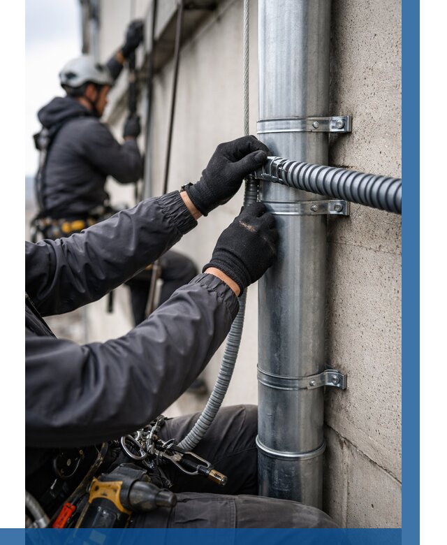 Монтаж гофры для кабеля в Курганинске от 312 р. | ВЫСОТНИК-Кгн