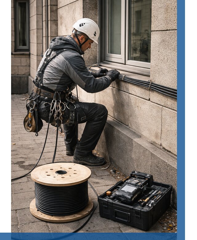 Прокладка оптоволоконного кабеля в Курганинске от 832 р. | ВЫСОТНИК-Кгн