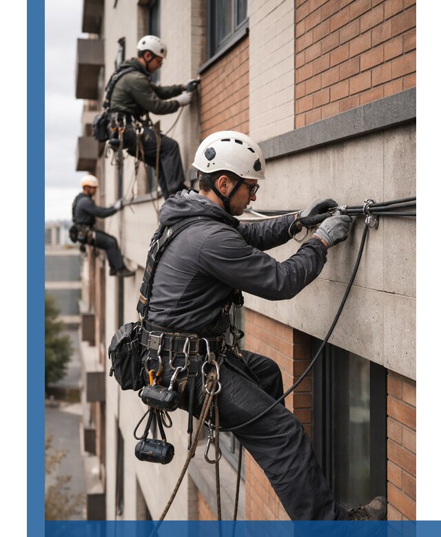 Крепление кабеля на фасаде монтаж и крепеж в Курганинске