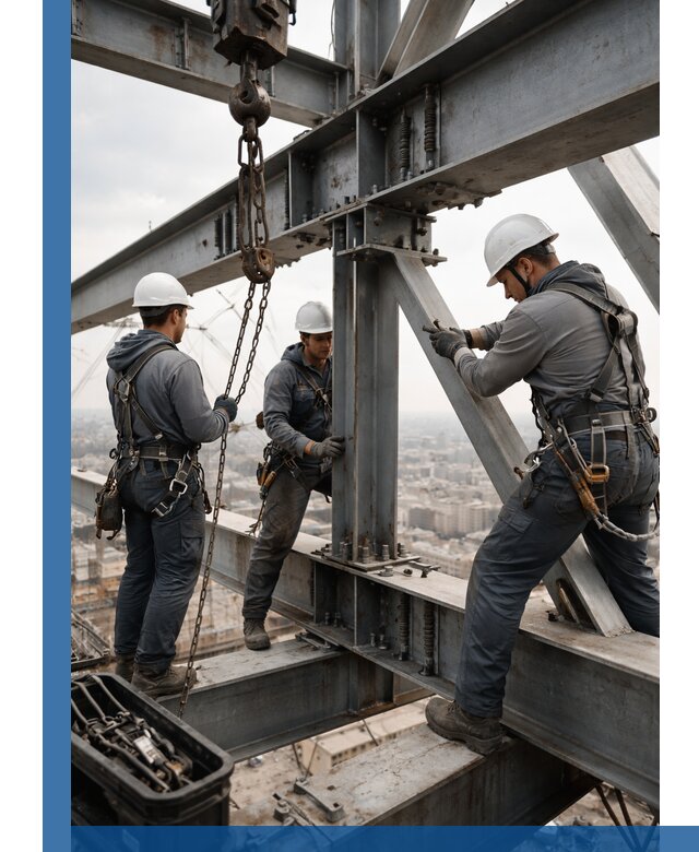 Профессиональный монтаж металлоконструкций на высоте в Курганинске