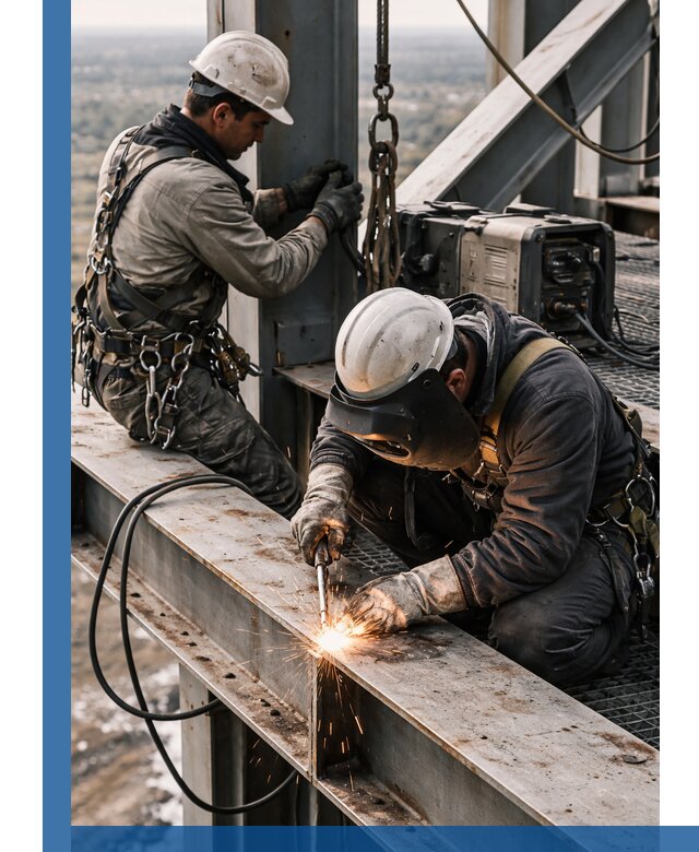 Высотные сварочные работы в Курганинске для промышленных объектов