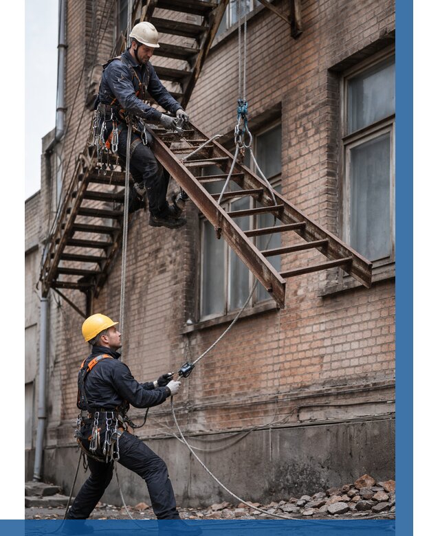 Демонтаж пожарной лестницы в Курганинске от 12481 р. | ВЫСОТНИК-Кгн