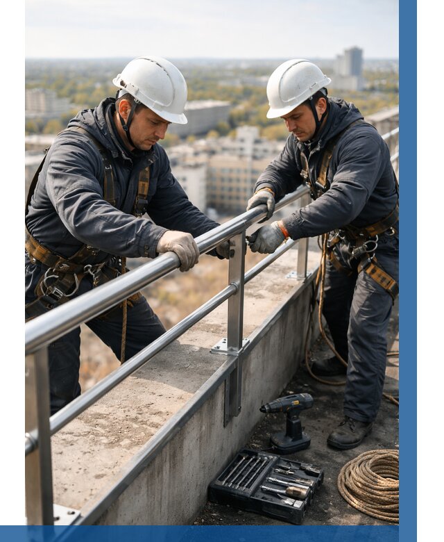 Монтаж перил на высоте в Курганинске от 2600 р. | ВЫСОТНИК-Кгн