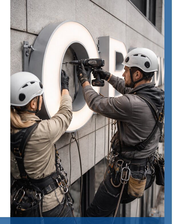 Монтаж световых букв в Курганинске от 3120 р. под ключ ВЫСОТНИК-Кгн