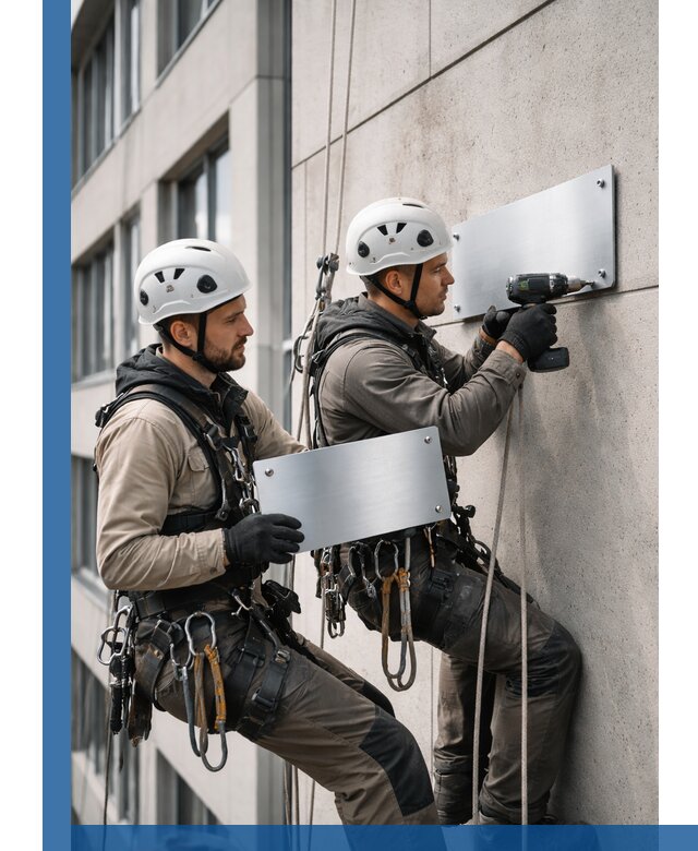 Монтаж табличек и указателей в Курганинске для зданий и сооружений