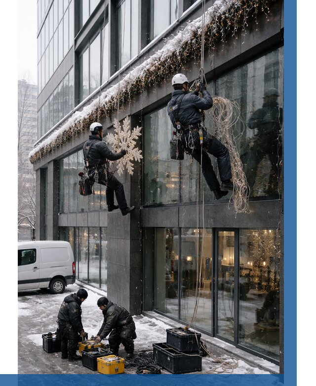 Демонтаж новогоднего оформления в Курганинске от 5721 р. | ВЫСОТНИК-Кгн