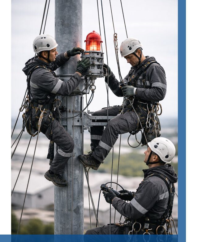 Монтаж заградительных огней в Курганинске от 8841 р. | ВЫСОТНИК-Кгн