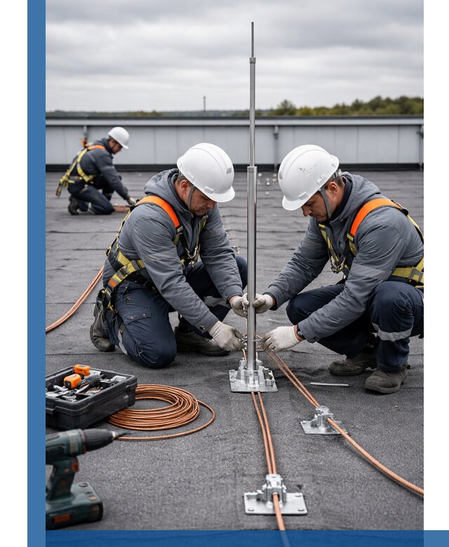 Монтаж молниезащиты на кровле в Курганинске под ключ с гарантией