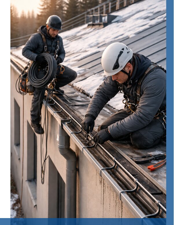 Монтаж греющего кабеля на кровле в Курганинске от 468 р. | ВЫСОТНИК-Кгн