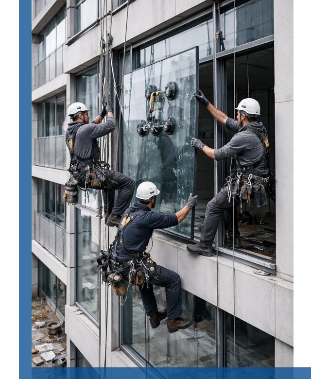 Фасадное остекление и монтаж витражей зданий в Курганинске под ключ