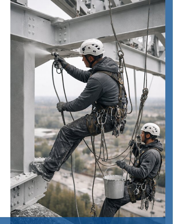 Покраска металлоконструкций на высоте в Курганинске 364 р |ВЫСОТНИК-Кгн