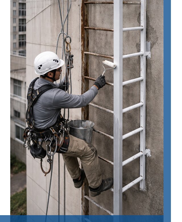 Покраска пожарных лестниц в Курганинске от 4680 р. | ВЫСОТНИК-Кгн