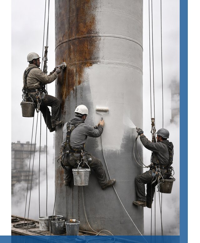 Покраска дымовых труб в Курганинске от 8841 р. | ВЫСОТНИК-Кгн