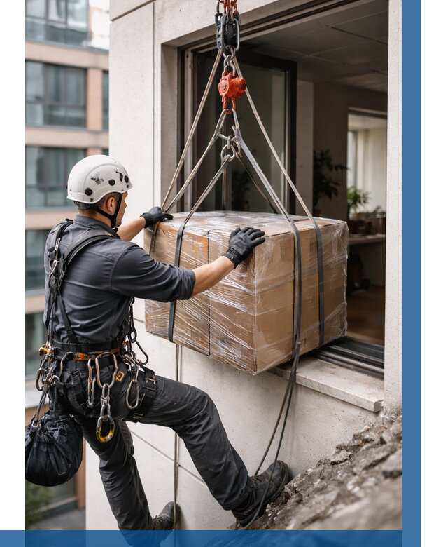 Подъем груза через окно в Курганинске от 4680 р. | ВЫСОТНИК-Кгн