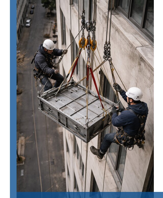 Спуск и подъем грузов по фасаду в Курганинске для зданий