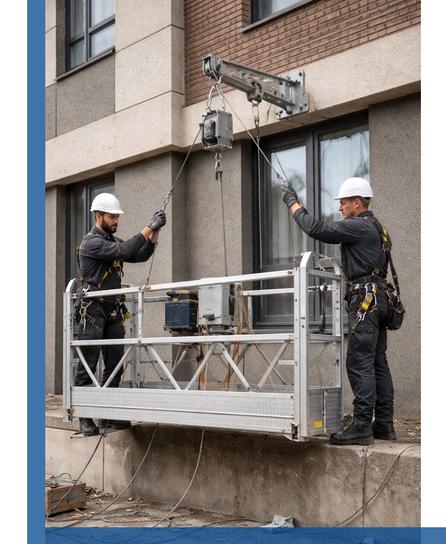 Монтаж и подъем фасадной люльки в Курганинске с гарантией безопасности