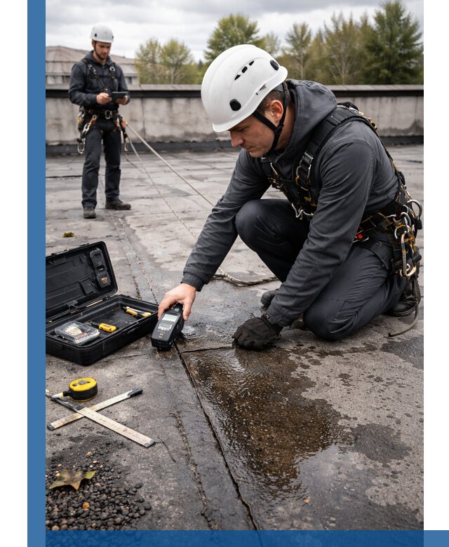 Обследование кровли на протечки и выявление дефектов в Курганинске