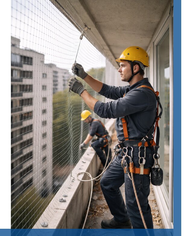 Монтаж сетки от птиц в Курганинске от 4680 р. | ВЫСОТНИК-Кгн