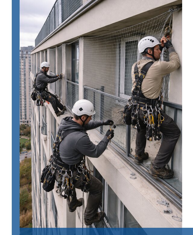 Профессиональный монтаж защитной сетки от птиц в Курганинске