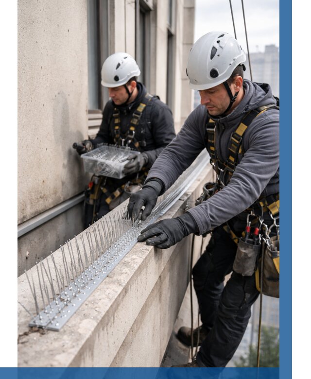 Установка шипов от птиц в Курганинске от 884 р. | ВЫСОТНИК-Кгн